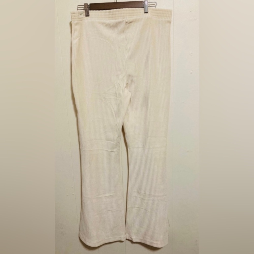 Aerie Groove On Velour Rib Flared High Rise Pants Size XL - Picture 4 of 13